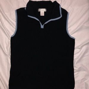 Preppy blue sweater vest